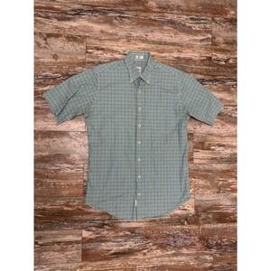 Mens Peter Millar Short Sleeve Button Plaid Colorful Golf Size Medium